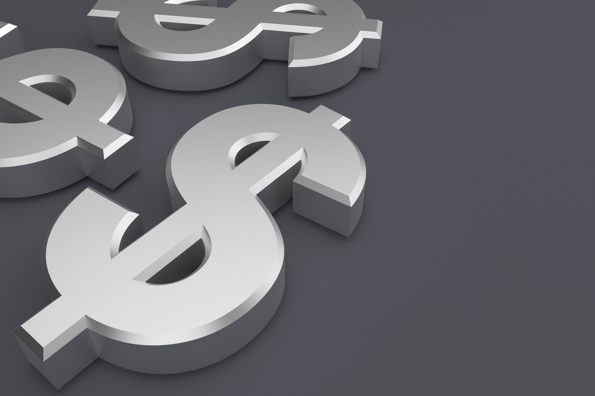 3D Dollar Sign Background